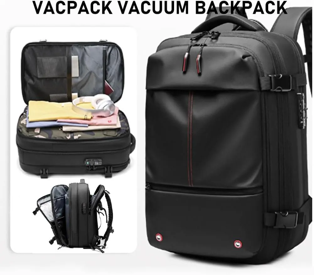 Jet Pack Pro Travel, Airback Backpack,Travel Smart With Vacuum Compression & Waterproof Design(Gray-No Air pump)
