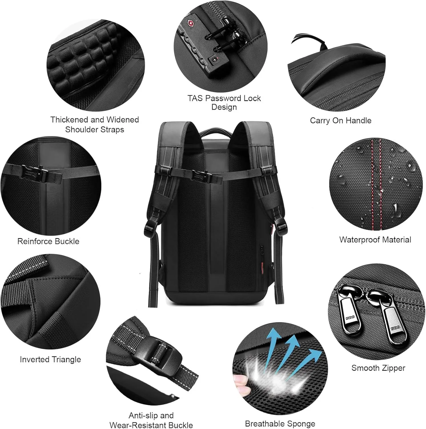Jfxgjuv Ezy Vac Backpack, Vacpack Backpack, 60L Expandable Vacuum Compression Bag with Air Pump, Waterproof, TSA Lock (Blue (With Pump))