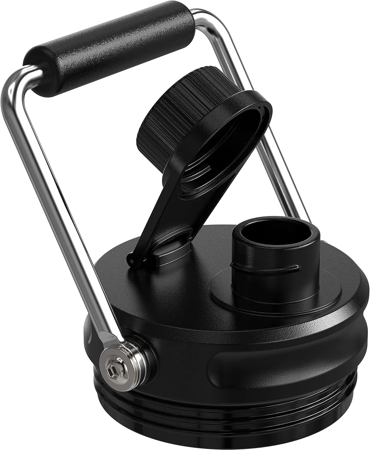 Jmoe USA Improved Jug Lid for RTIC Half Gallon and One Gallon Jugs | Replacement Lid With Upgraded Features, Better Cap, Rubber Grip, Thicker Steel, and Better Gasket | Made of BPA Free Plastic