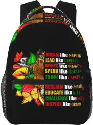 Juneteenth Sunflower Black History Month Backpack Lightweight Laptop Backpack Casual Daypack Travel Double Shoulder Bag For Women Men