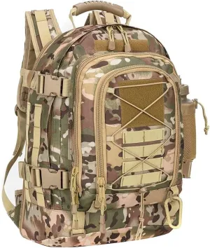 Jungle Leopard 60L Backpack for Men Large Military Backpack Tactical Travel Backpack for Work Camping Hunting Hiking (Color : BP-ZY74-CP)