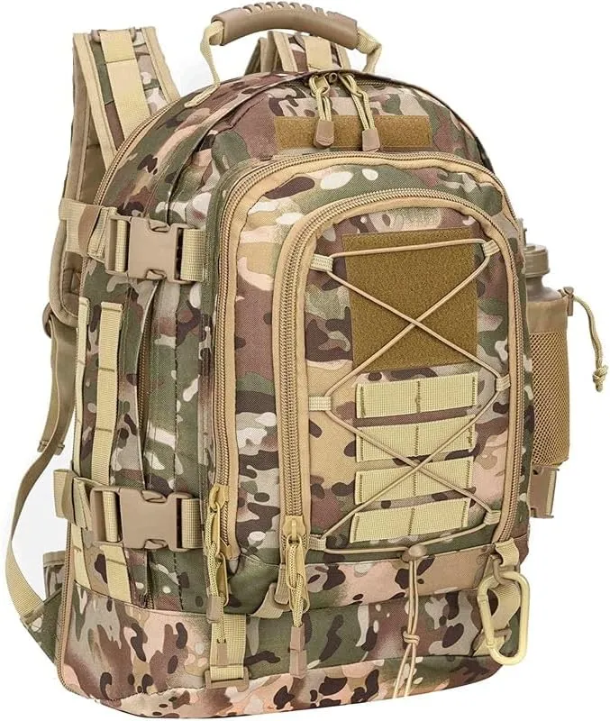 Jungle Leopard 60L Backpack for Men Large Military Backpack Tactical Travel Backpack for Work Camping Hunting Hiking (Color : BP-ZY74-CP)