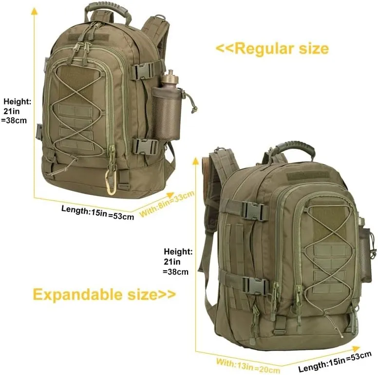 Jungle Leopard 60L Backpack for Men Large Military Backpack Tactical Travel Backpack for Work Camping Hunting Hiking (Color : BP-ZY74-OD)