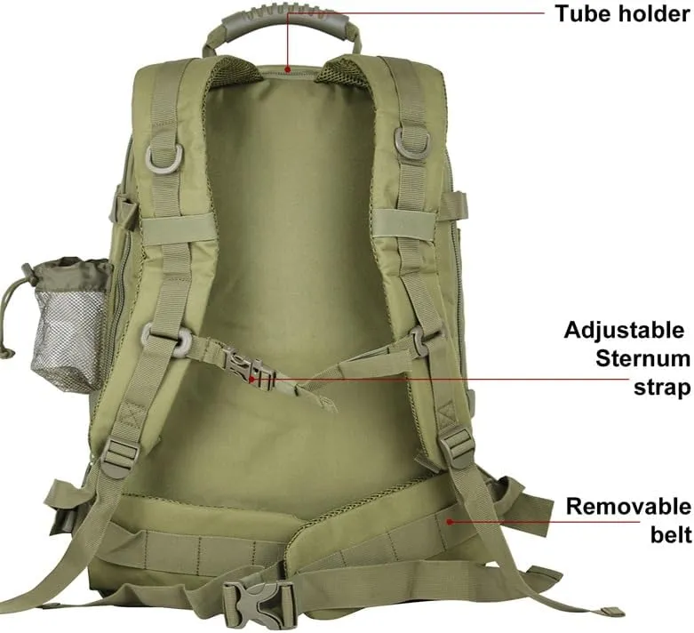 Jungle Leopard 60L Backpack for Men Large Military Backpack Tactical Travel Backpack for Work Camping Hunting Hiking (Color : BP-ZY74-OD)