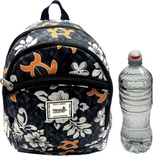 Junior Backpack (Black, Honu lauhala)