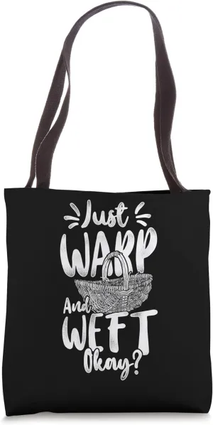 Just Warp And Weft - Floral Basket Basket Weaving Tote Bag