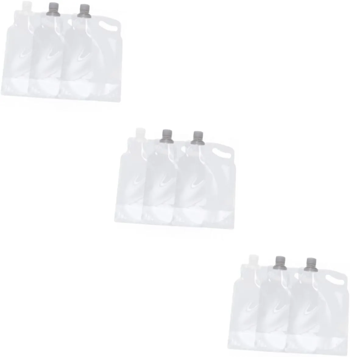KESYOO 9pcs Outdoor Water Pouch Portable Foldable Water Container for Travel Camping and Emergency Use Lightweight and Convenient Design