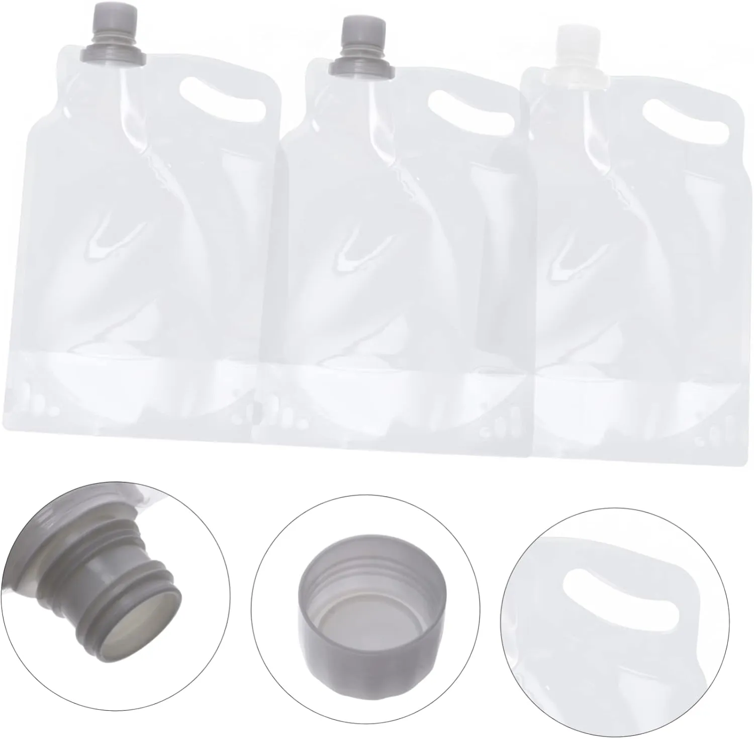 KESYOO 9pcs Outdoor Water Pouch Portable Foldable Water Container for Travel Camping and Emergency Use Lightweight and Convenient Design