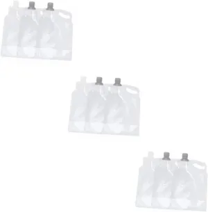 KESYOO 9pcs Outdoor Water Pouch Portable Foldable Water Container for Travel Camping and Emergency Use Lightweight and Convenient Design
