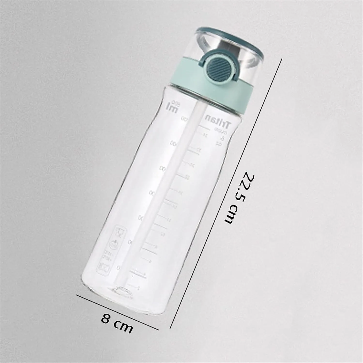 kettles Reusable Water Bottle,Large Capacity,Sport bottle with Straw,BPA free,Tea Jug-Clear,Leak proof,Portable,Easy to Open,Fitness canteen(D)