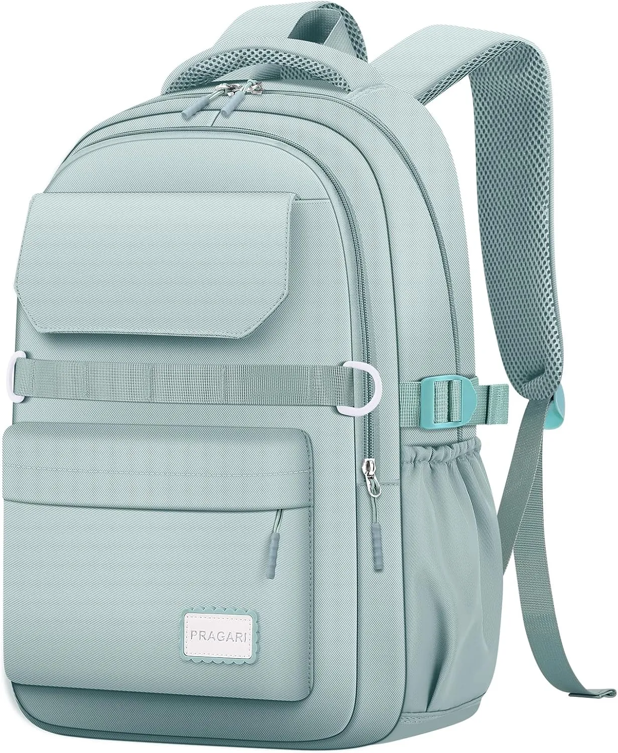 Kids School Backpack for Teens Girls Aesthetic Green Backpack Lightweight College Laptop Casual Travel Bookbag