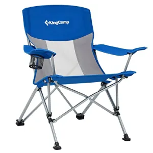 KingCamp KC2106 USVC2 Camp Chair, Standard, Blue/Grey 1 Pack