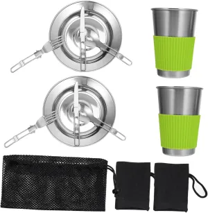 Kisangel 1 Set Stainless Steel Cutlery Set Portable Outdoor Dining Utensils for Camping and Picnics Durable Elegant Design for Everyday Use and Gifting Lightweight and Convenient Dining Set