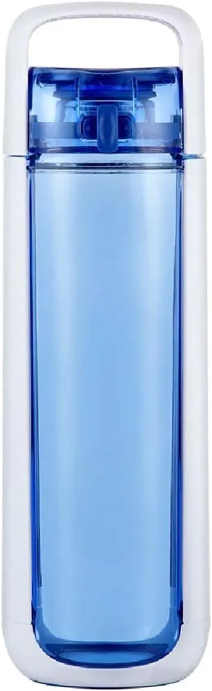KOR ONE BPA Free Clear Reusable Water Bottle I 750mL I 25 Oz I Safe & Non-Toxic I Sustainable & Eco-Friendly I Leak Proof I One Click Cap w/ Handle I Wide Mouth I Great for Travel & Workouts