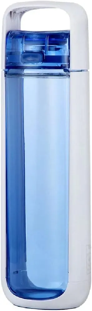 KOR ONE BPA Free Clear Reusable Water Bottle I 750mL I 25 Oz I Safe & Non-Toxic I Sustainable & Eco-Friendly I Leak Proof I One Click Cap w/ Handle I Wide Mouth I Great for Travel & Workouts