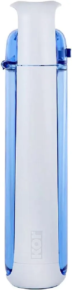 KOR ONE BPA Free Clear Reusable Water Bottle I 750mL I 25 Oz I Safe & Non-Toxic I Sustainable & Eco-Friendly I Leak Proof I One Click Cap w/ Handle I Wide Mouth I Great for Travel & Workouts
