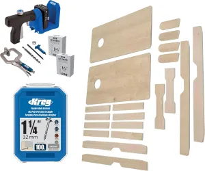 Kreg Woodworking Kit - Cornhole Boards Bundle (KPHJ520PRO   KFPCHB   SML-C125-100)