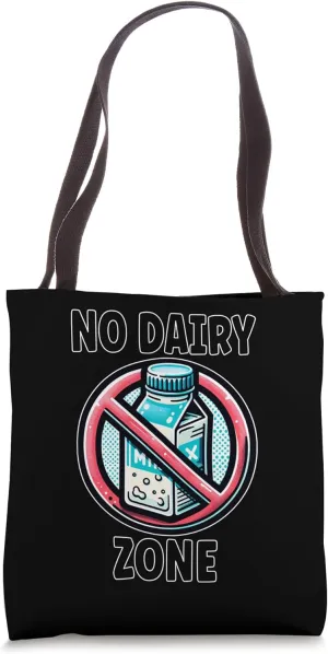 Lactose Intolerant Dairy Free Saying - Milk Allergy Warning Tote Bag