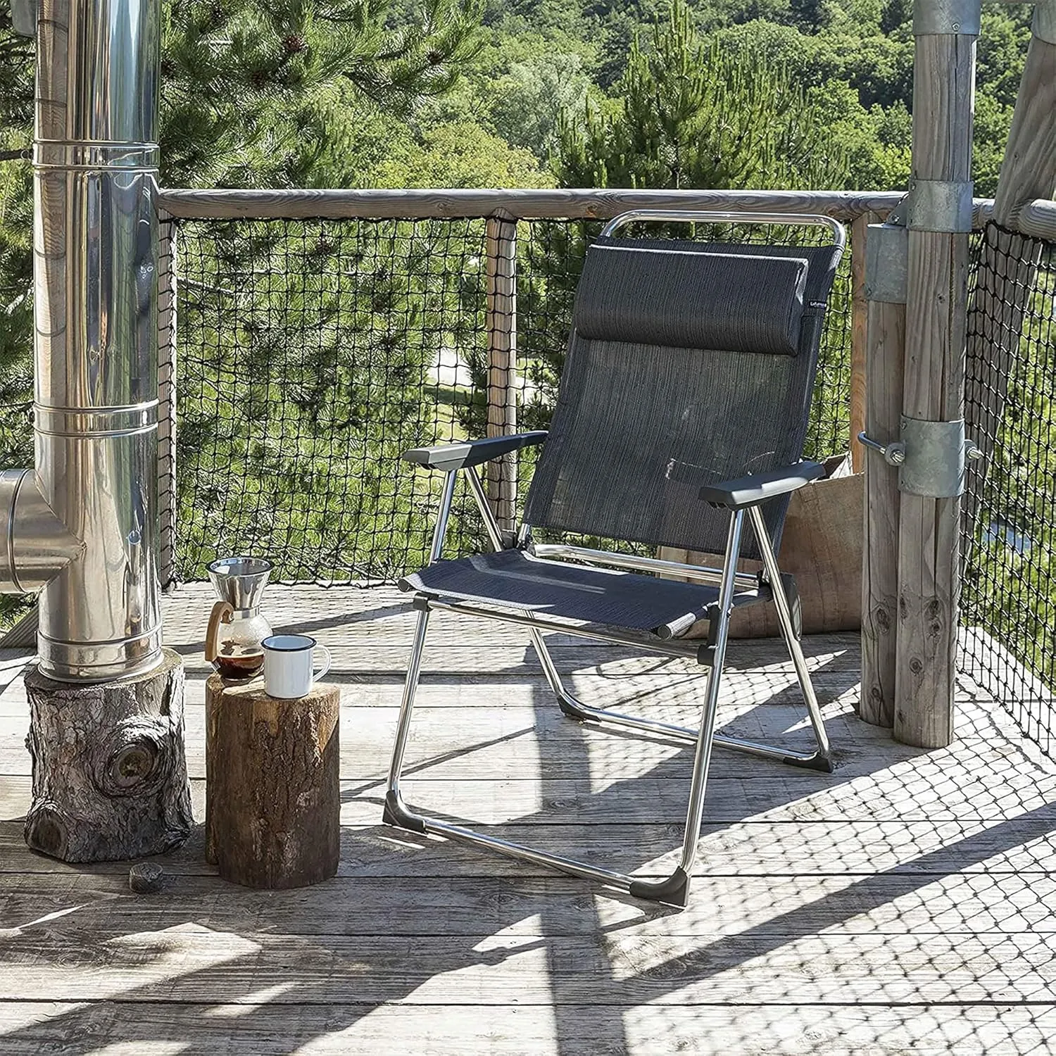 Lafuma ALU CHAM Folding Patio Chair, Seigle