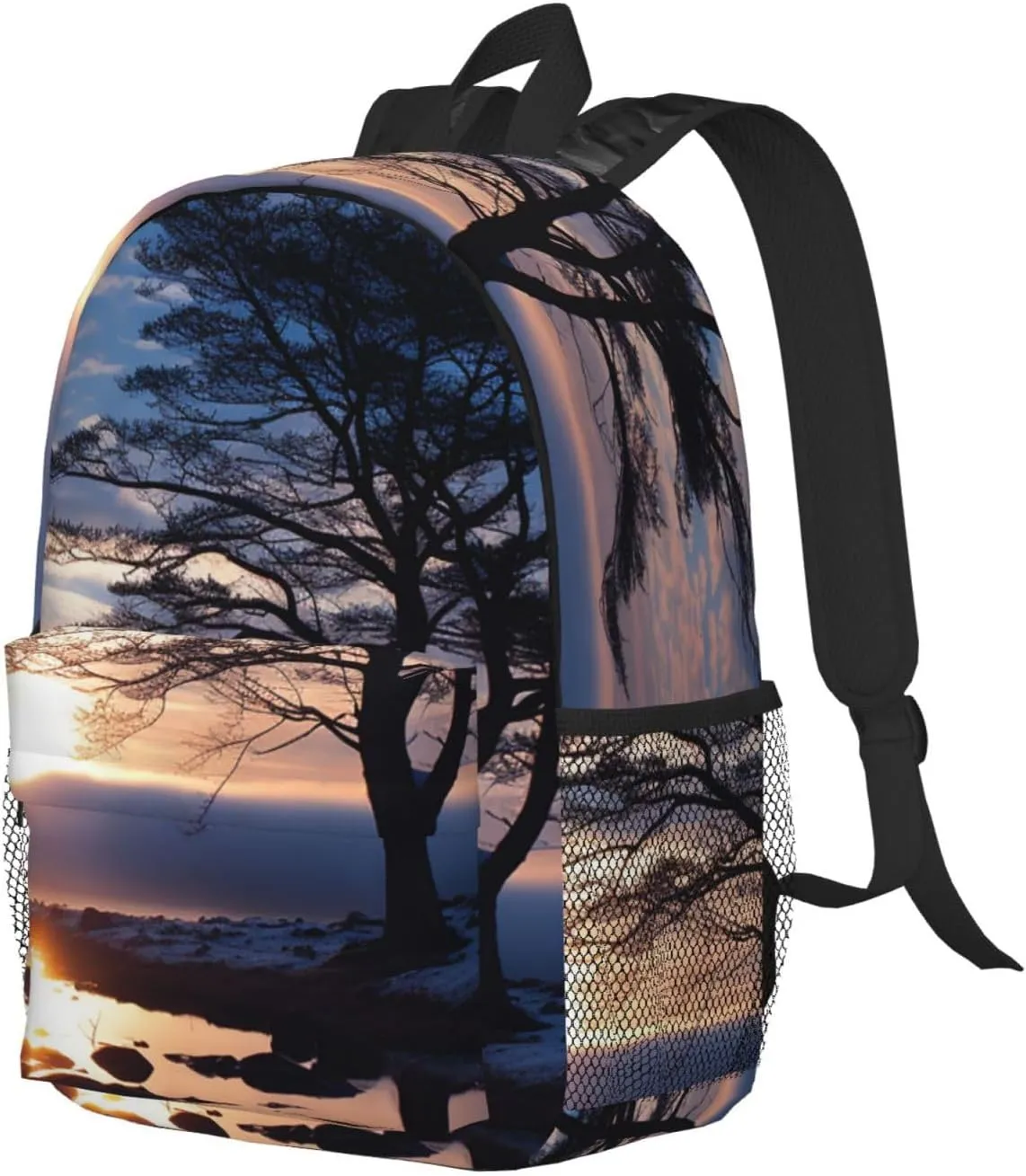 Laptop Backpack Lightweight Backpack for Men Women Daypack Tree branch silhouette at dusk Laptop Bag Casual Backpack for Travel