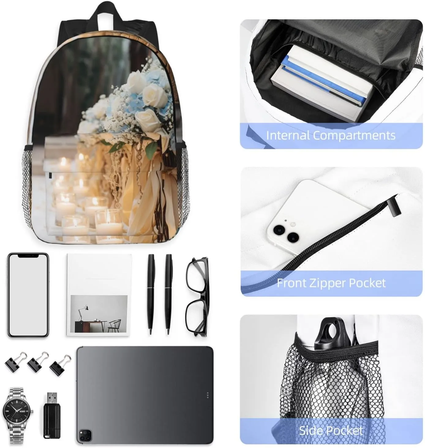 Laptop Backpack Lightweight Backpack for Men Women Daypack Wedding ceremony supply Laptop Bag Casual Backpack for Travel