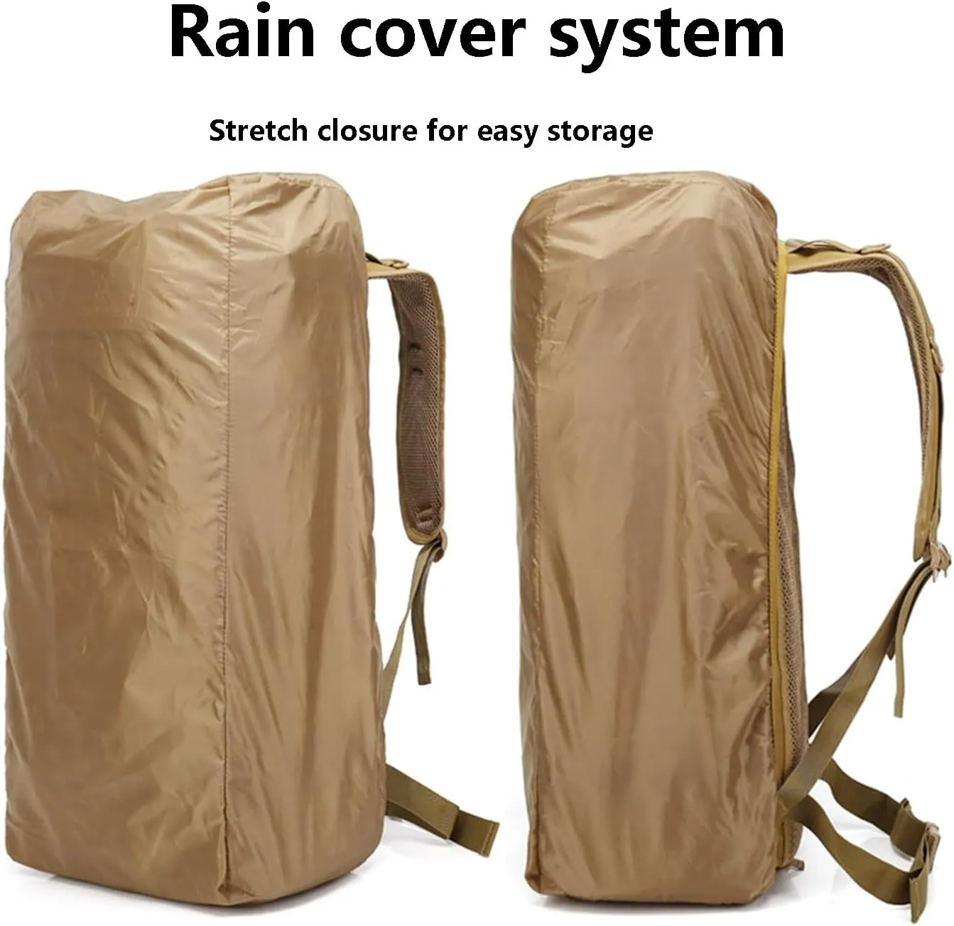Large Capacity Tactical Backpack Travel Rucksack Bag, Great Outdoor Duffle Bag for Men and Women, 60L(Brown)