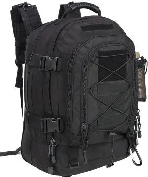 Large Military Bug Out Bag 3 Day Pack Expandable Backpack Army Daypack for Outdoor Hiking Hunting (Black)