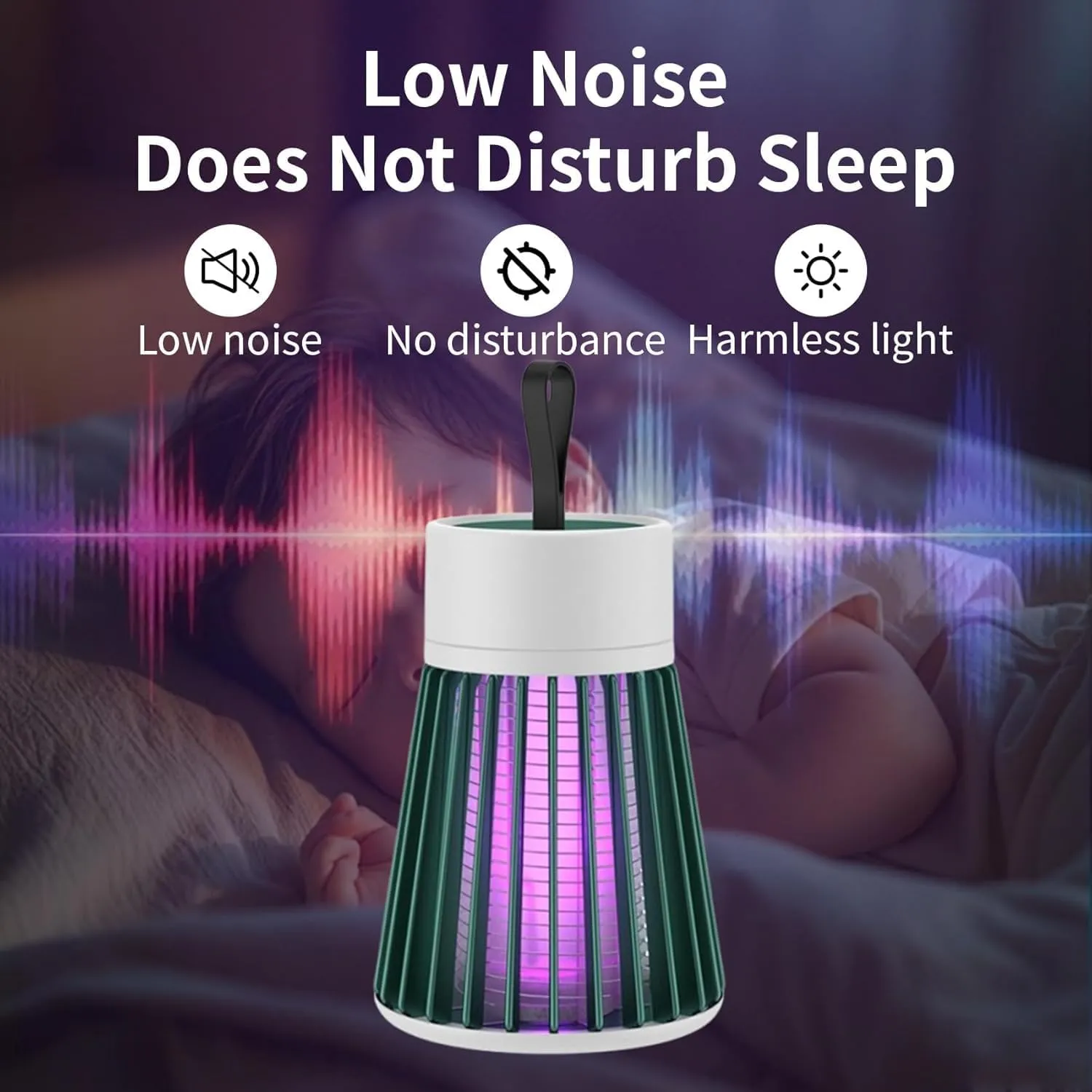 Latino Zap MATA Mosquitos,Latino Zap 2 in 1 Portable Camping Lantern,with USB Charging & Noiseless Operation,Waterproof for Garden, Picnic, Travel (Green*2)