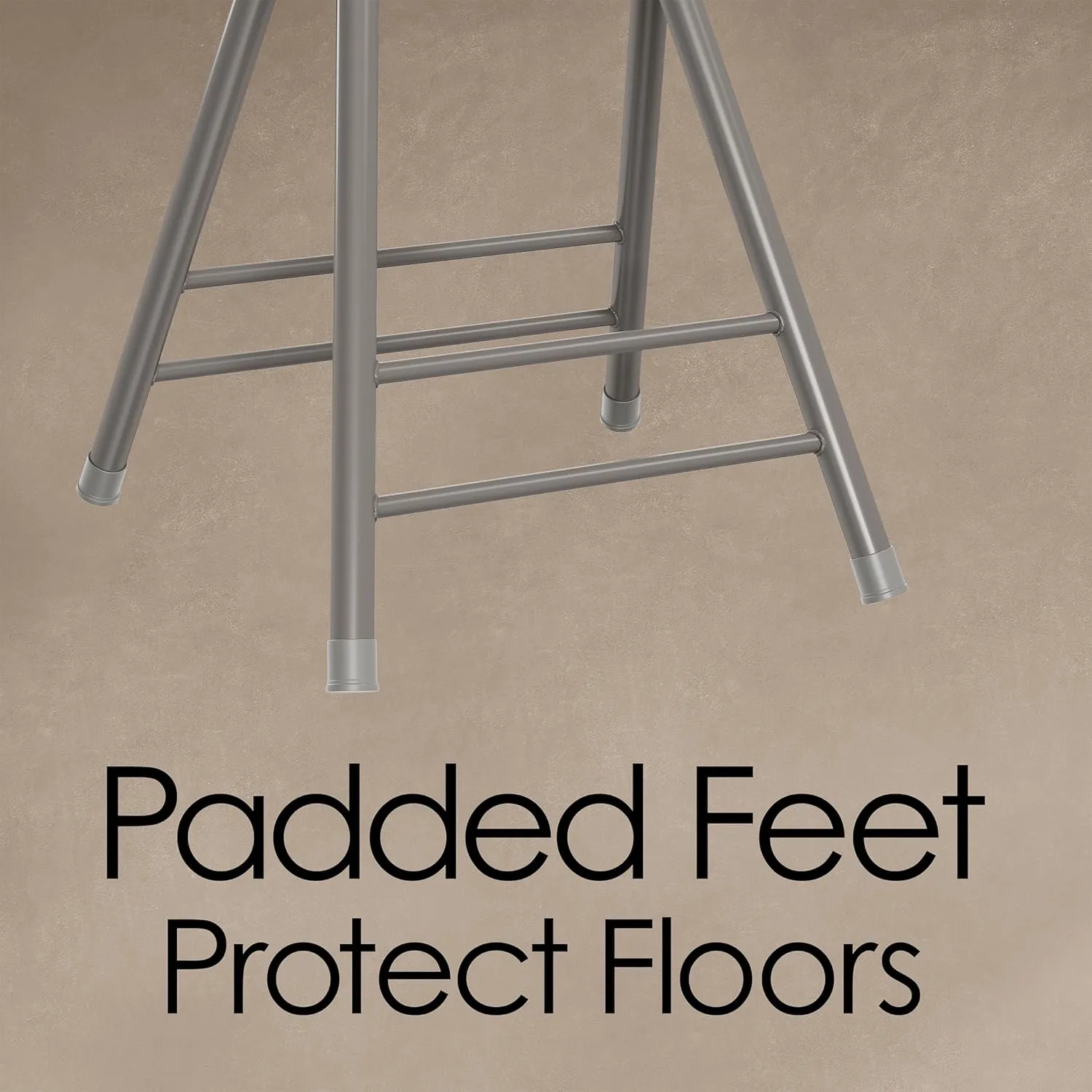 Lavish Home Folding Stool - Backless 24-Inch Stool with 225lb Capacity for Kitchen or Rec Room - Portable Indoor Counter Bar Stools (White)