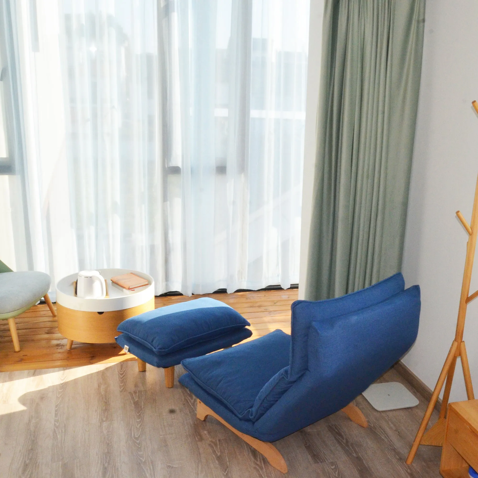 Lazy Sofa Reclining Chair - Dark Blue