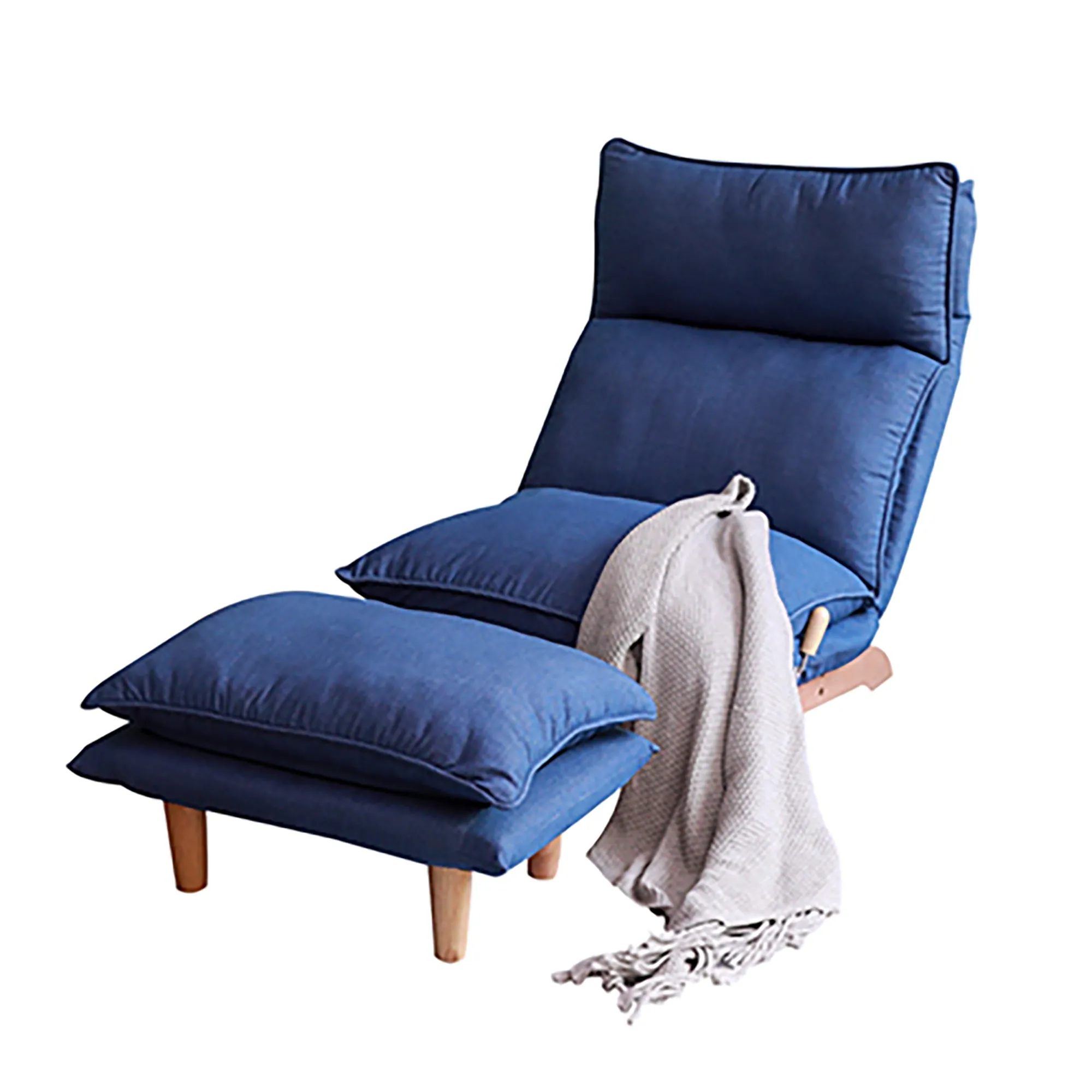 Lazy Sofa Reclining Chair - Dark Blue