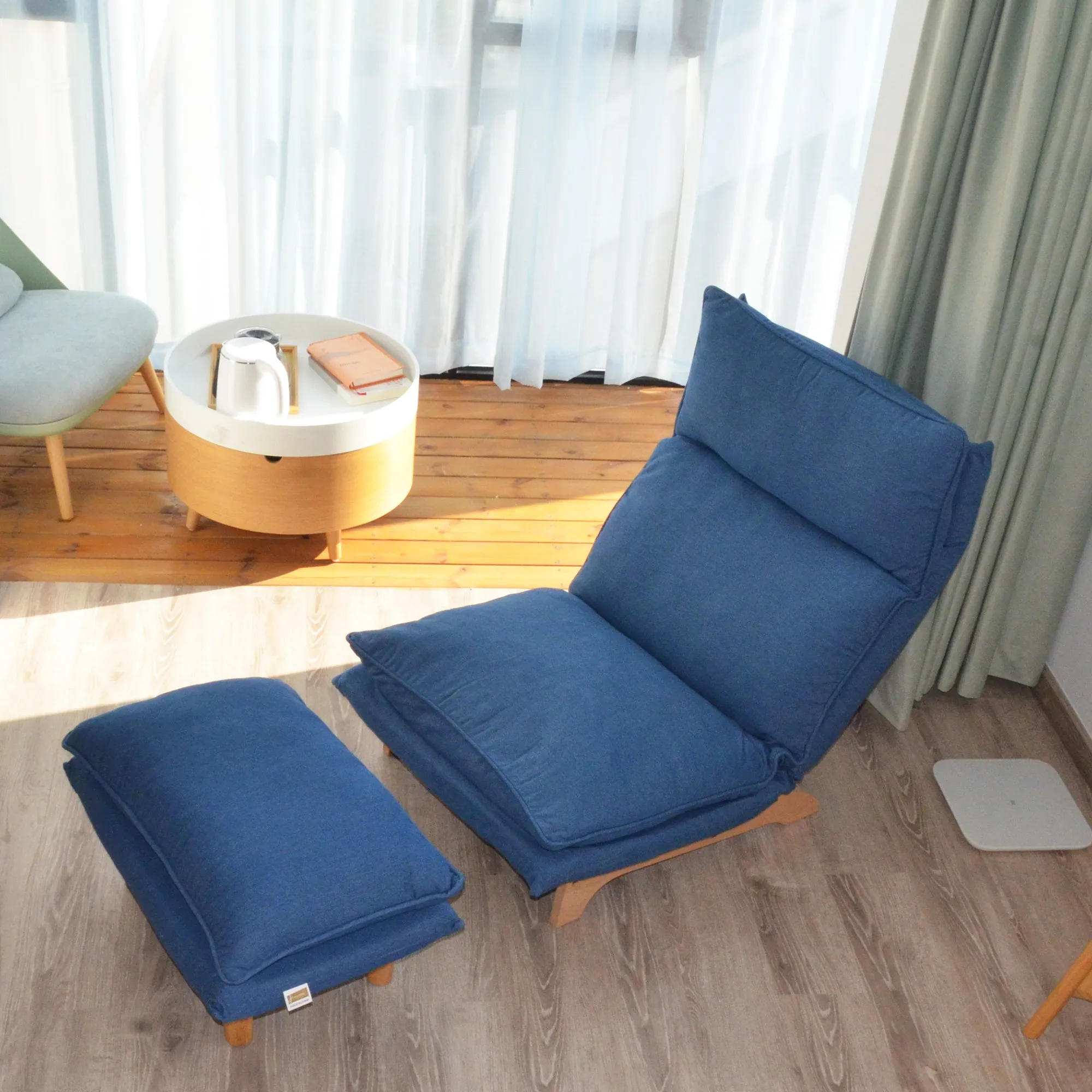 Lazy Sofa Reclining Chair - Dark Blue