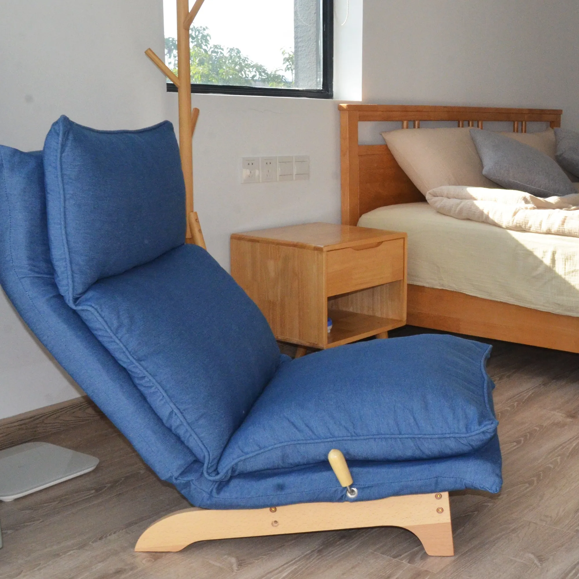 Lazy Sofa Reclining Chair - Dark Blue