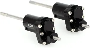 LCX Racing 1/10th RC Crawler Car CNC Machined Rear Portal Axle Conversion Kit for Axial SCX10 II 90046 90047, Upgrades Parts Accessories