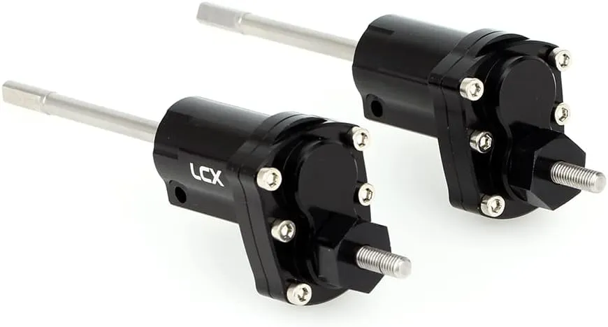 LCX Racing 1/10th RC Crawler Car CNC Machined Rear Portal Axle Conversion Kit for Axial SCX10 II 90046 90047, Upgrades Parts Accessories