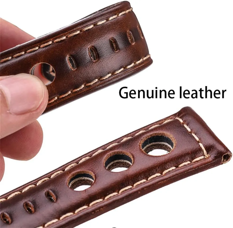 Leather Watch Strap Bracelet Vintage 20mm 22mm 24mm Watch Strap Women Men Fashion Watch StrapLeather Strap With Pin Buckle