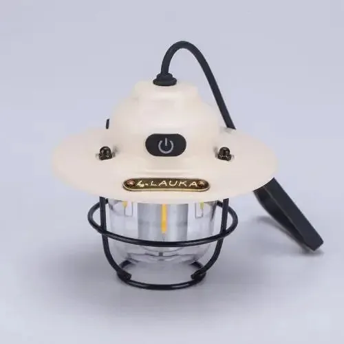LED Camping Lamp Retro Hanging Lamp Portable Stepless Dimming Camping Light Waterproof Rechargeable Outdoor Light Lantern