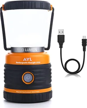 LED Camping Lantern Rechargeable,1800LM, 4 Light Modes, 4400mAh Power Bank