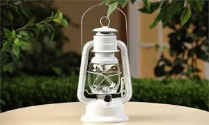 LED Lighted Metal Lantern (White)