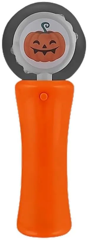 LED Mini Pumpkin Party Wand - Multicolor Spinning Jack-o-Lantern Light for Halloween Fun, Safety, and Festivities