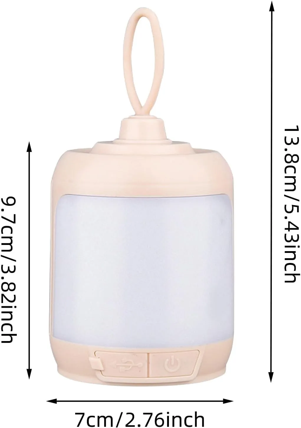 LED Rechargeable Camping Lantern, Portable Campsite Ambient Light Waterproof Tent Night Lamp, LED Camping Light Support 4 Lighting Modes for Camping Tent Hiking Fishing Home Emergency (White-2pc)