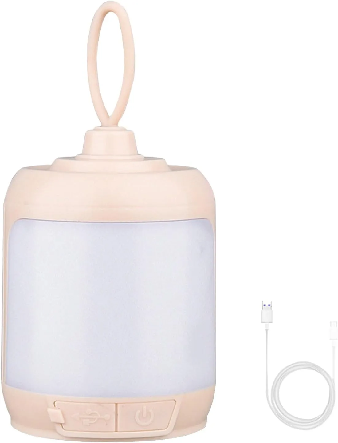 LED Rechargeable Camping Lantern, Portable Campsite Ambient Light Waterproof Tent Night Lamp, LED Camping Light Support 4 Lighting Modes for Camping Tent Hiking Fishing Home Emergency (White-2pc)
