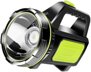 Led Rechargeable Handheld -Range Spotlight Lantern Torch with Sidelamp Illumination for Outdoor Camping Material