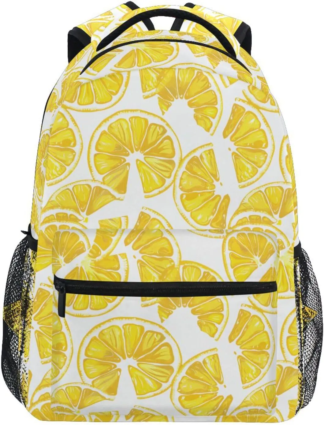 Lemon Slices School Kids Backpack for Boys Girls Laptop Backpack Lightweight Travel Bag for Women Men