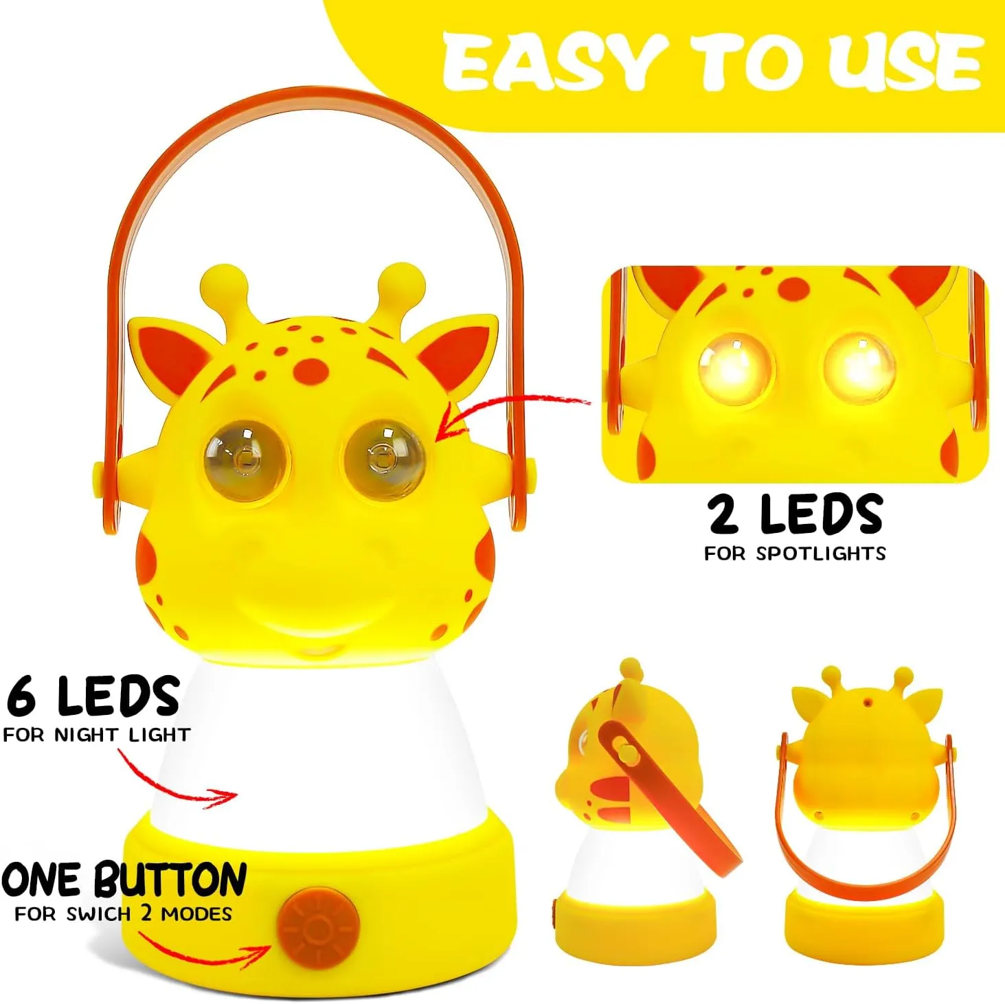 Let's Explore LED Camping Lantern & Headlamp, Battery Powered Night Light, Gift for Birthday, Lightweight Tent Lamp for Children (Deer Set) Age 6  8 9 10 11 12 13 14