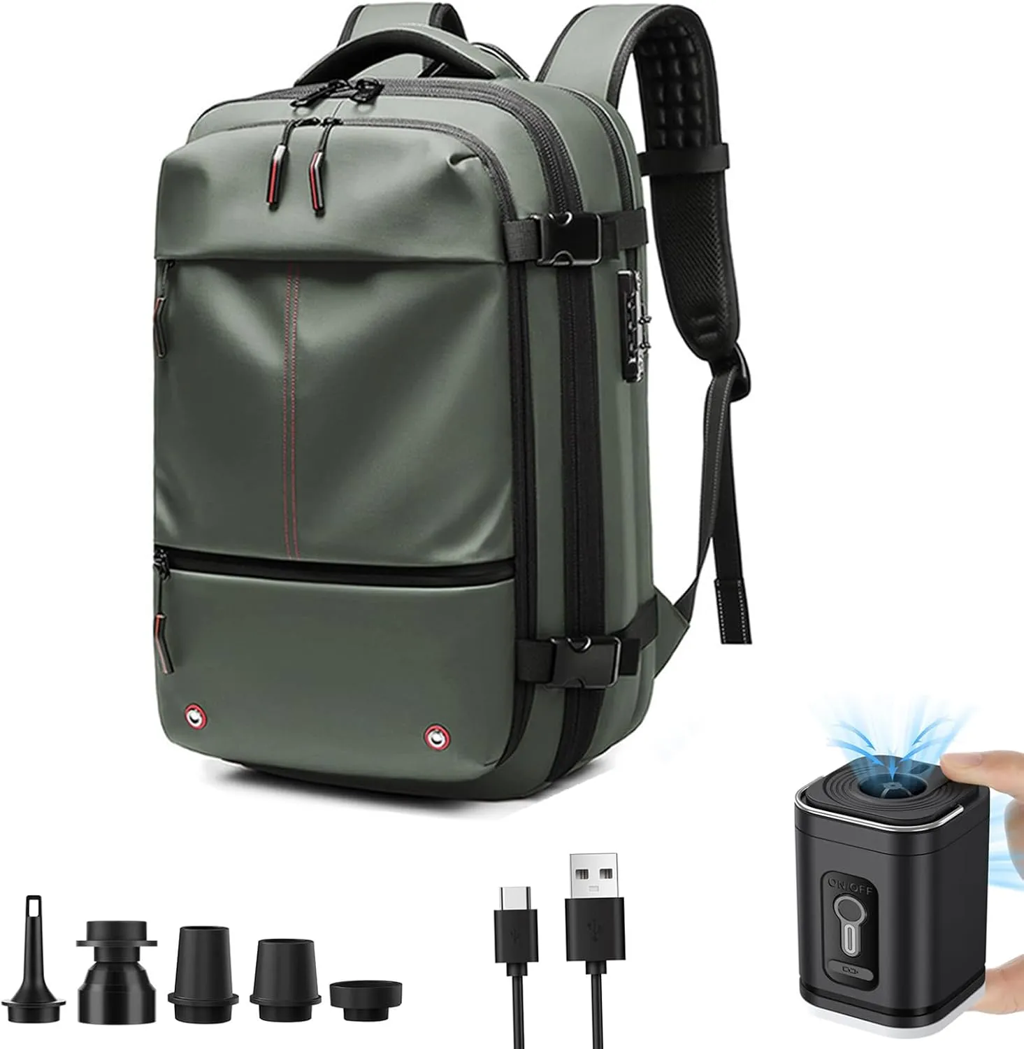 Levettevac Mochila,Levettevac Backpack,Levette Backpack,Velouette Mochila De Viaje,60l Expandable Vacuum Compression Bag (D)