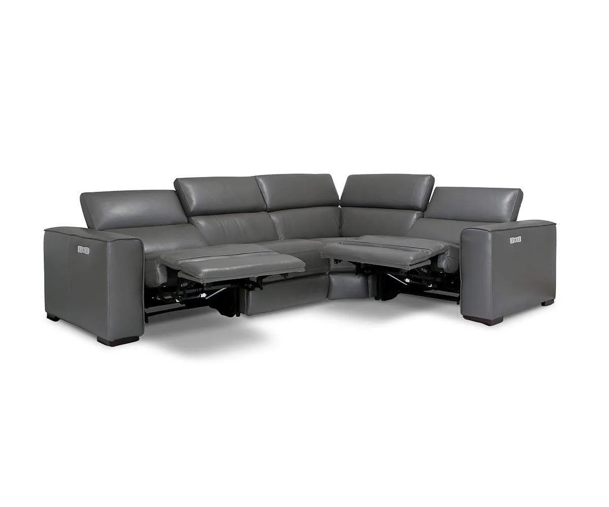 Lewen Leather Power Reclining Sectional