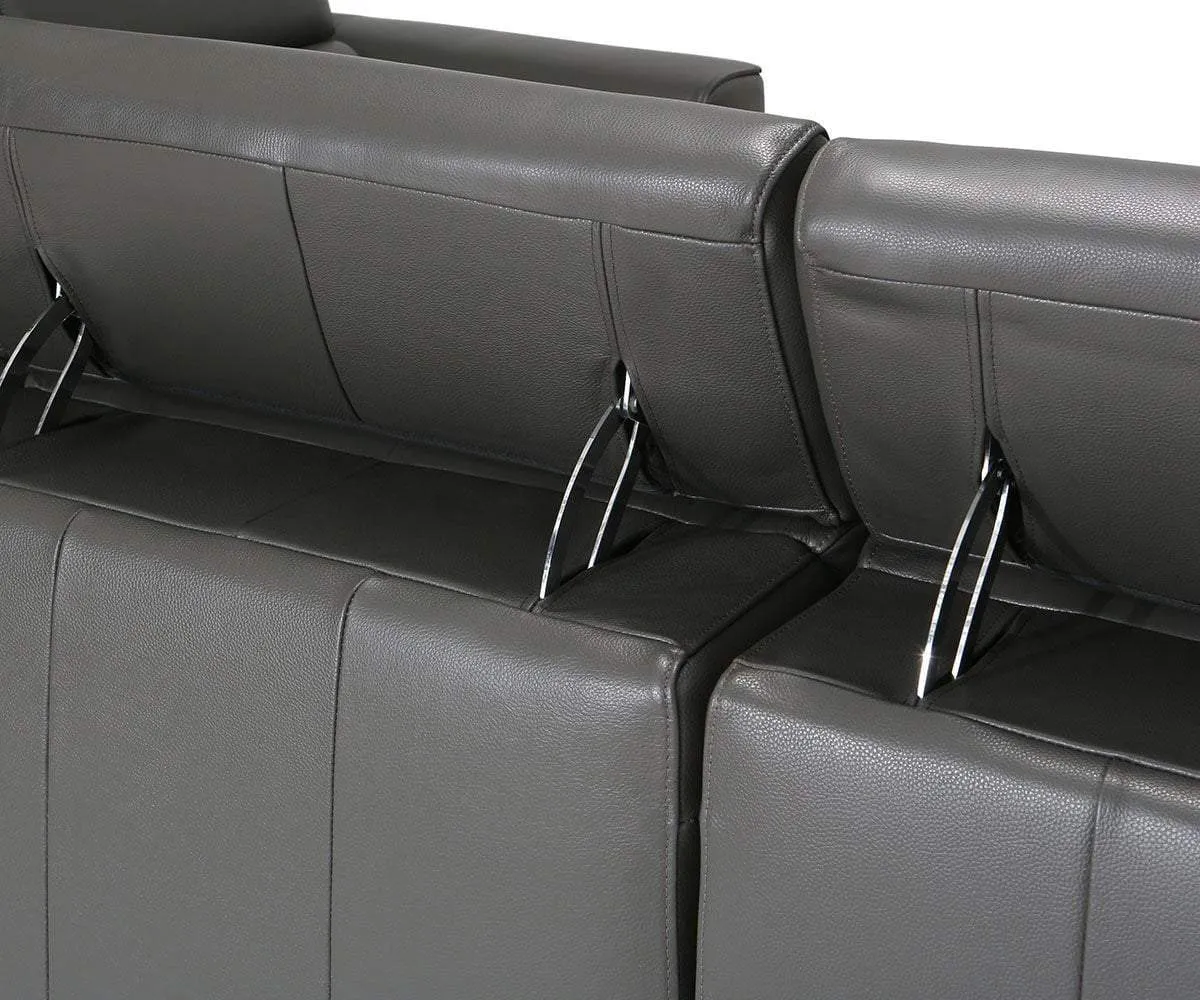 Lewen Leather Power Reclining Sectional