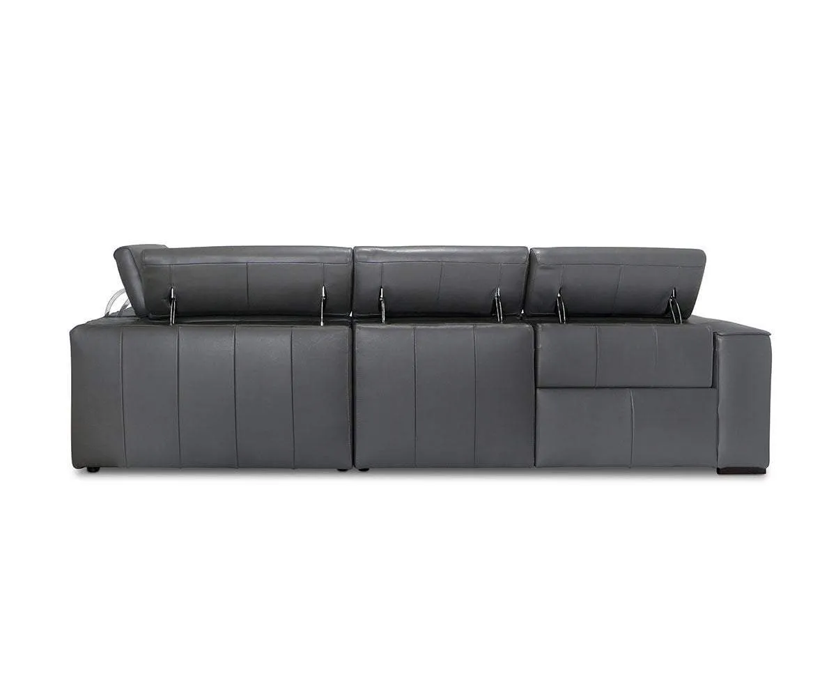 Lewen Leather Power Reclining Sectional