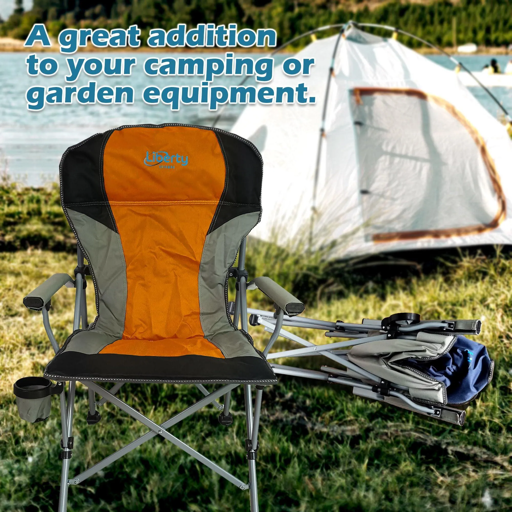 Liberty Orange Folding Camping Chair MDS1203